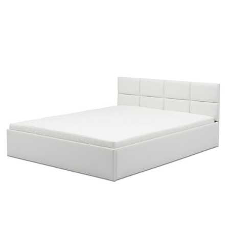 Čalouněná postel MONOS II s pěnovou matrací rozměr 180x200 cm - Eko-kůže Bílá eko-kůže SG-nábytek