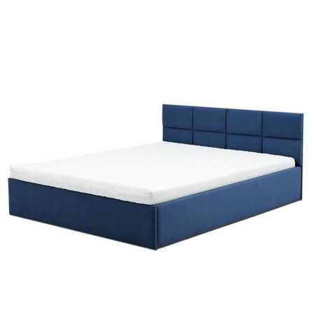 Čalouněná postel MONOS s pěnovou matrací rozměr 140x200 cm Granátová SG-nábytek
