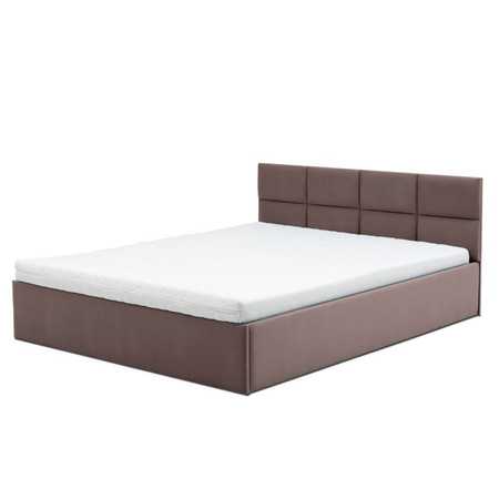 Čalouněná postel MONOS s pěnovou matrací rozměr 140x200 cm Kakao SG-nábytek