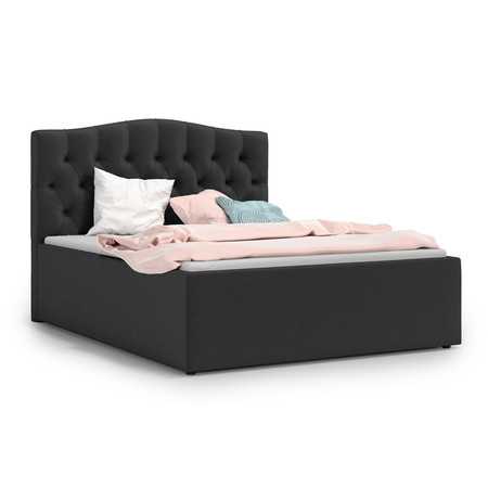 Čalouněná postel RIVA 140x200 cm Černá KOLA