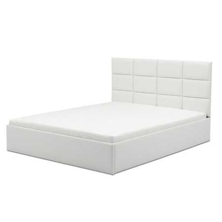 Čalouněná postel TORES II s pěnovou matrací rozměr 160x200 cm - Eko-kůže Bílá eko-kůže SG-nábytek