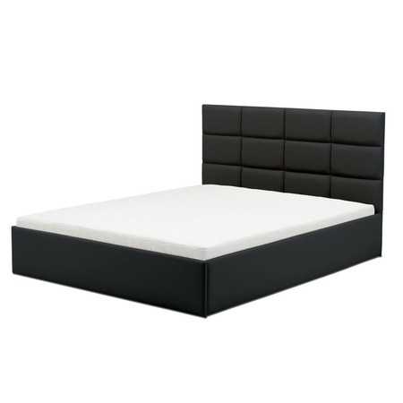 Čalouněná postel TORES II s pěnovou matrací rozměr 160x200 cm - Eko-kůže Černá eko-kůže SG-nábytek
