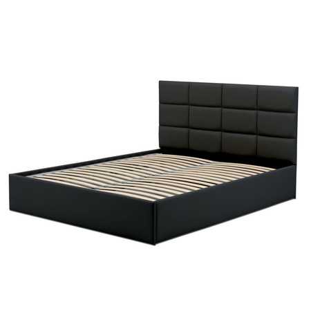 Čalouněná postel TORES II s pěnovou matrací rozměr 180x200 cm - Eko-kůže Černá eko-kůže SG-nábytek