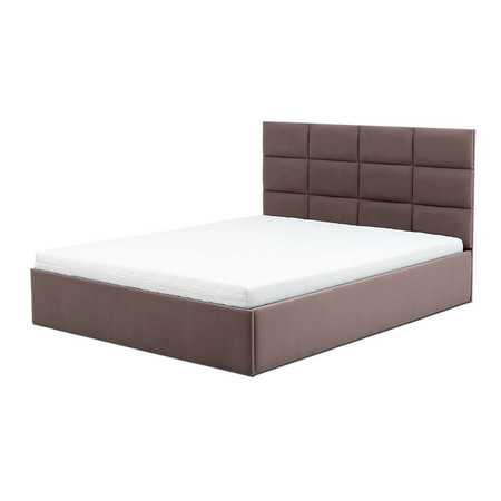 Čalouněná postel TORES s pěnovou matrací rozměr 160x200 cm Kakao SG-nábytek