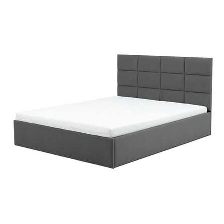 Čalouněná postel TORES s pěnovou matrací rozměr 160x200 cm Tmavě šedá SG-nábytek
