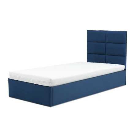 Čalouněná postel TORES s pěnovou matrací rozměr 90x200 cm Granátová SG-nábytek