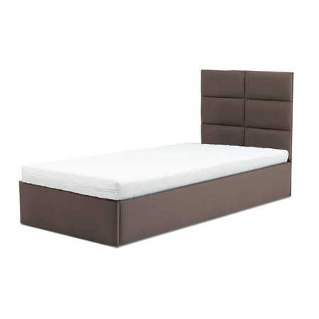 Čalouněná postel TORES s pěnovou matrací rozměr 90x200 cm Kakao SG-nábytek