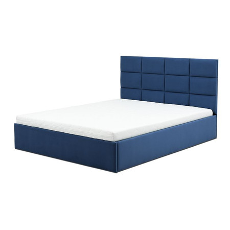 Čalouněná postel TORES s pěnovou matrací rozměr 140x200 cm Namořnická modrá Signal-nabytek